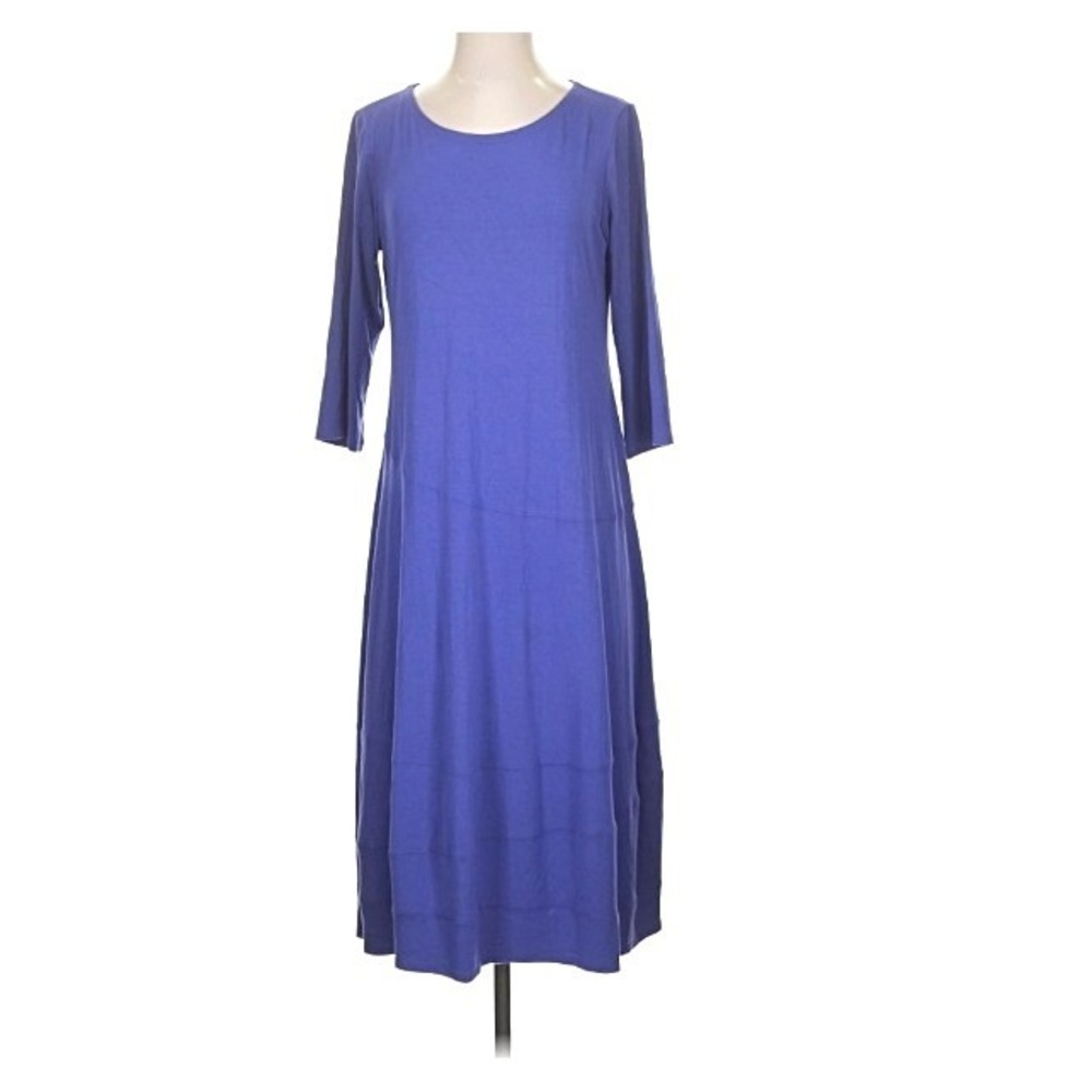 eileen fisher blue violet dress | Dresses | Eileen Fisher Womens Small Tiered Midi Periwinkle Purple Jersey Knit Knit dress Quantity:2 Pieces celeb NWT Superdown Arabella Black Comfortable yet chic